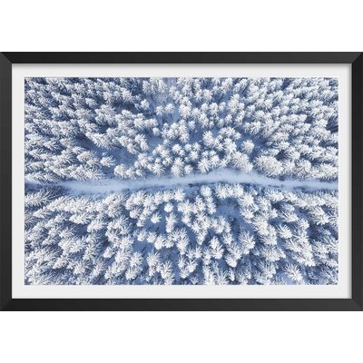 Affiche bleue de neige blanche HEXOA