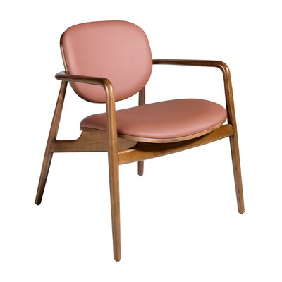 Fauteuil en simili et pieds en frêne ANGEL CERDA