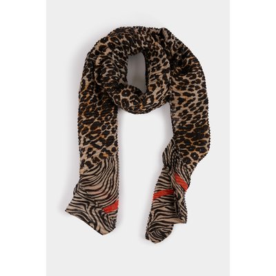 Foulard plissé imprimé MORGAN