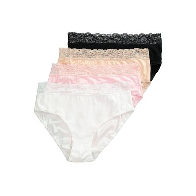 Culottes, lot de 4, avec ceinture en dentelle ULLA POPKEN