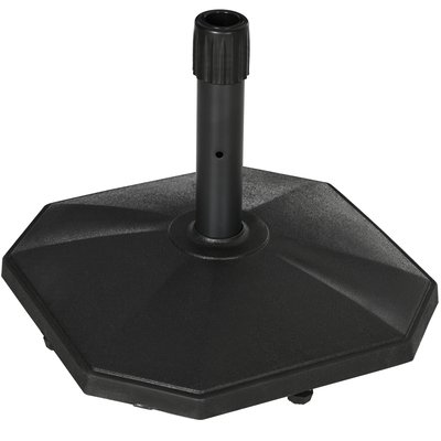 Pied de parasol en polyéthylène pour mât Ø 32, 34 et 38 mm noir OUTSUNNY