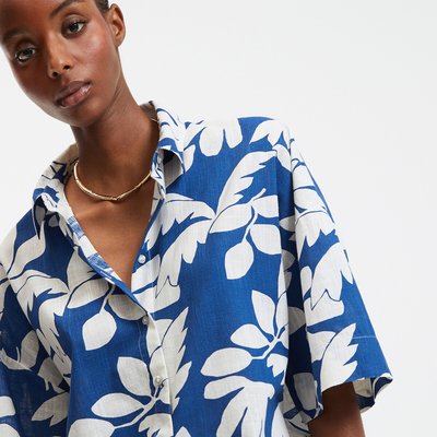 Camisa oversize estampada, manga al codo LA REDOUTE COLLECTIONS