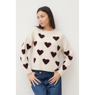 Pull manches longues bouclette col rond BONOBO