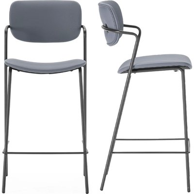 Lot de 2 tabourets en simili - SKANDI HOMIFAB