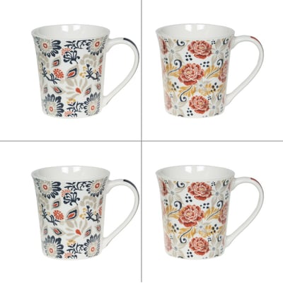 Coffret de 4 mugs Ornella 35 cl - ORNELLA TABLE PASSION