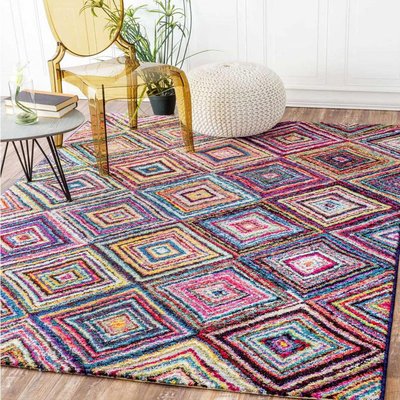 Tapis salon et chambre tissé motif géométrique CARI UN AMOUR DE TAPIS