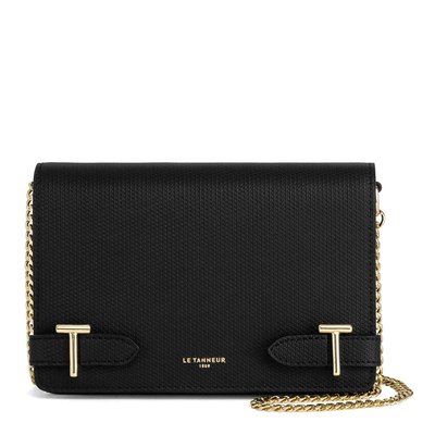 Sac bandoulière petit modèle en cuir signature T EMILIE LE TANNEUR