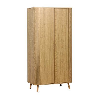 Armoire effet bois rainuré avec étagère et penderie LEGACY SWEEEK