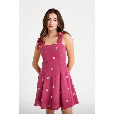 Robe patineuse courte à fines bretelles CACHE CACHE