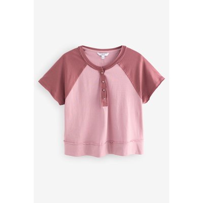 T-shirt à col tunisien/manches courtes raglan NEXT