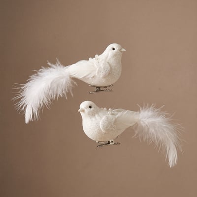 Clip décoratif oiseaux de noël L8 NOËL SIA