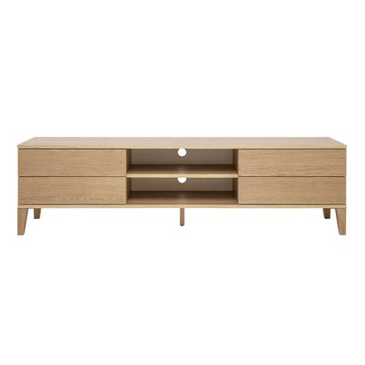 Meuble TV scandinave bois clair chêne 4 tiroirs L180 cm FREDDY MILIBOO