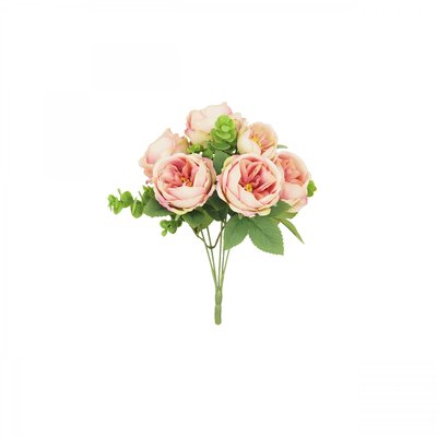Bouquet artificiel de pivoines 32cm rose lot de 2 LIGNE DECO