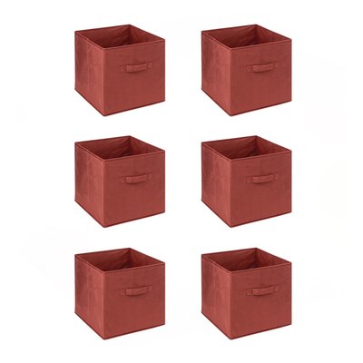 Lot de 6 boîtes de rangement en velours MIX 'N MODUL TOILINUX