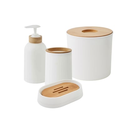 Set salle de bain uni 4 pièces bambou PRIMA GUY LEVASSEUR