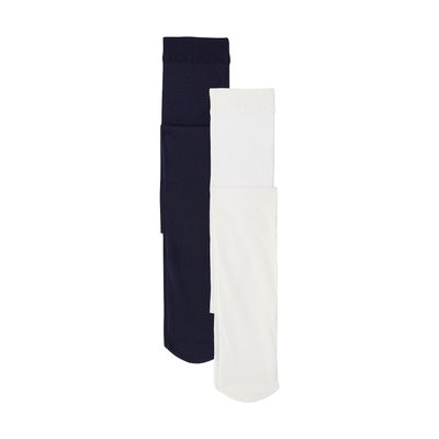 Lot de 2 paires de collants unis VERTBAUDET