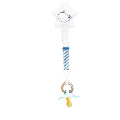 Attache-tétine en velours baleine SAUTHON