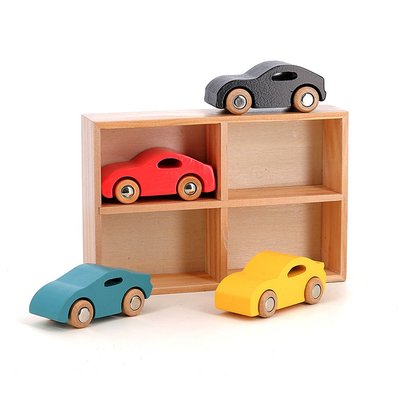 Coffret de 4 voitures en bois Super cars VILAC