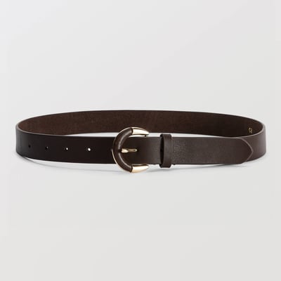 Ceinture en cuir avec boucle recouverte MONOPRIX