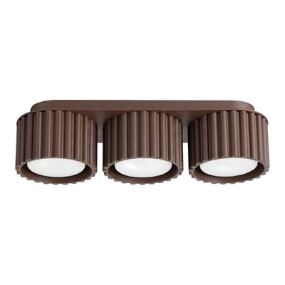 Plafonnier Aluminium Marron Gx53 3 AURA EDEN