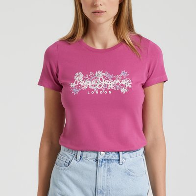 Printed Cotton T-Shirt with Short Sleeves PEPE JEANS