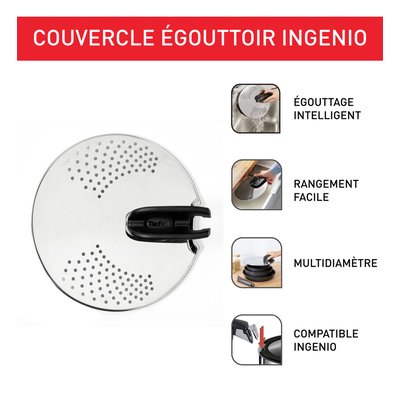 Couvercle Égouttoir 14- 20 Cm Ingenio TEFAL