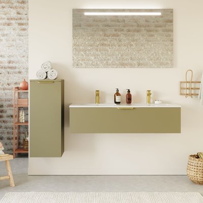 Ensemble double vasque 1 tiroir + miroir - VENICE HOMIFAB