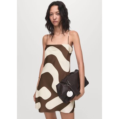 Robe satinée imprimée MANGO