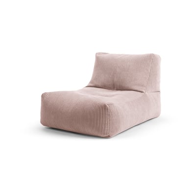 Pouf confort velours grosse cote avec dossier SHARA ROCK MAGMA HEIMTEX