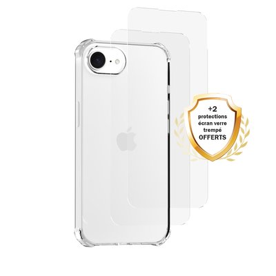 Coque Iphone 16e antichoc + 2 vitres EVETANE