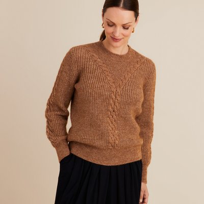 Pull maille fil textile, contenant du mohair ANNE WEYBURN