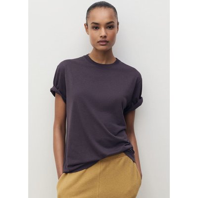 T-shirt lyocell manches courtes MANGO