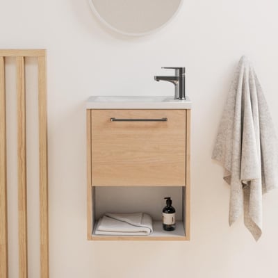 Ensemble meuble lave-mains + robinet NIKA MOB IN