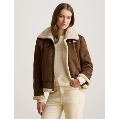 Blouson style aviateur, détails en sherpa LAUREN RALPH LAUREN
