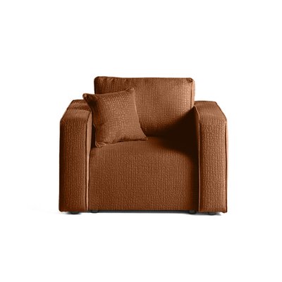 Fauteuil en Tissu velours relief - TOPAZE LISA DESIGN