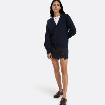 Gilet col V, alpaga mélangé, Signature GILDAS LA REDOUTE COLLECTIONS