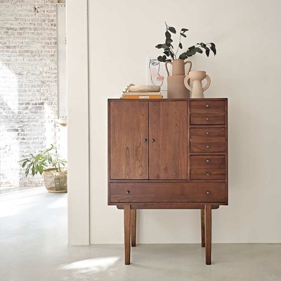 Commode en mindi massif 90 cm VINTAGE BERAH GETAH