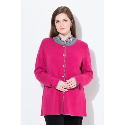 Cardigan long à col rond, broderie cerf ULLA POPKEN