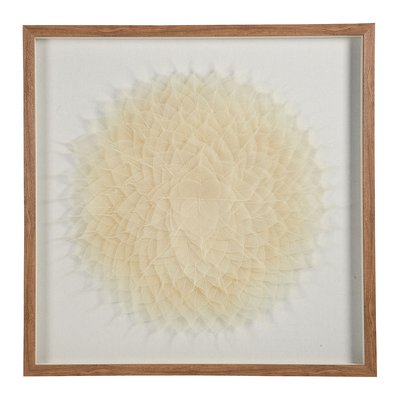 Décoration murale FLEUR feuilles BLANC D’IVOIRE