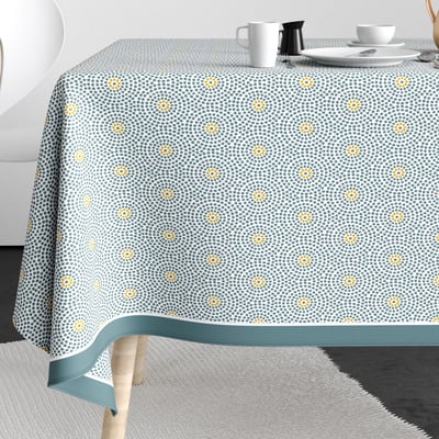 Nappe rectangulaire anti tache Coton Patio Eau EDEN