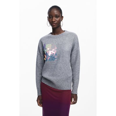 Desigual - Pull gris à écailles DESIGUAL