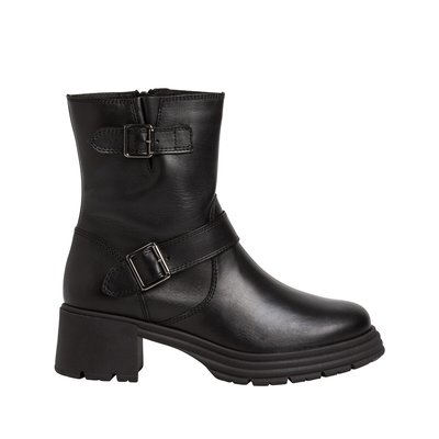 Leather Biker Ankle Boots TAMARIS