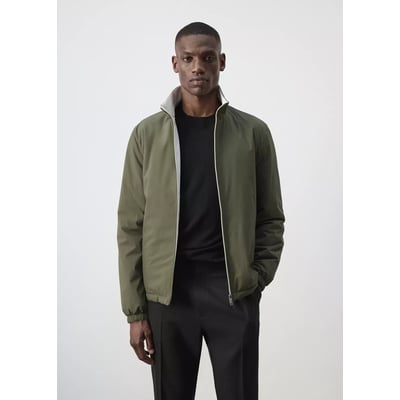 Reversible quilted water-repellent reversible jacket MANGO MAN