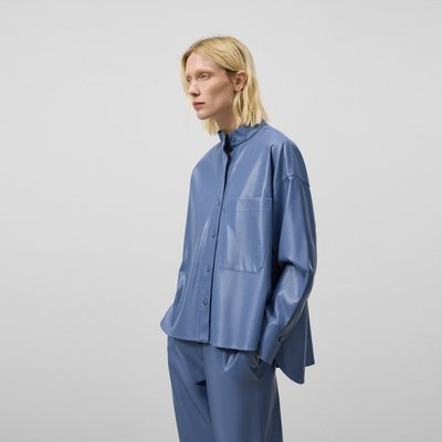 Surchemise en cuir sans cuir bleu ADOLFO DOMINGUEZ
