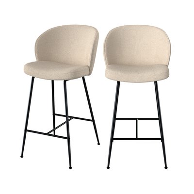 Lot de 2 chaises pour îlot central 66 cm en tissu bouclé - GROOM RENDEZ-VOUS DÉCO