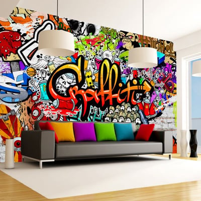 Papier peint intissé panoramique Street art Colorful Graffiti EDEN