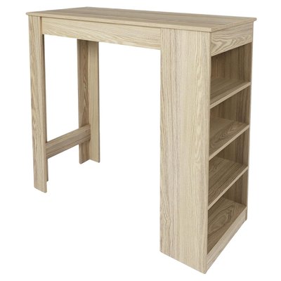 Table de bar mange debout avec 4 niches de rangement THE HOME DECO FACTORY