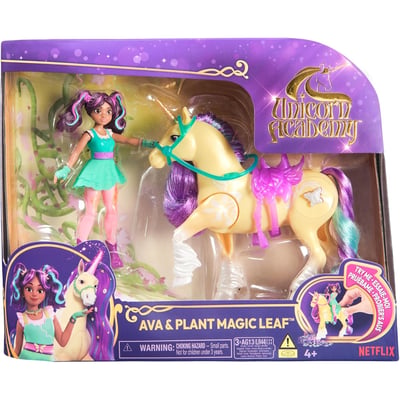 Unicorn Academy Licorne Leaf avec Lumières et Poupée Ava SPIN MASTER
