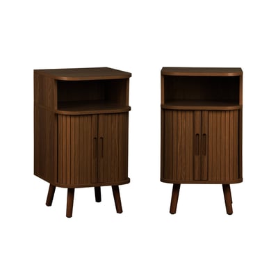 Table de chevet scandinave décor bois 2 portes coulissantes (lot de 2) LEGACY SWEEEK