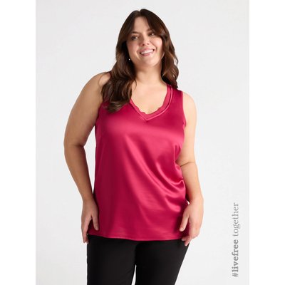 Top avec devant en satin, dos en jersey FIORELLA RUBINO